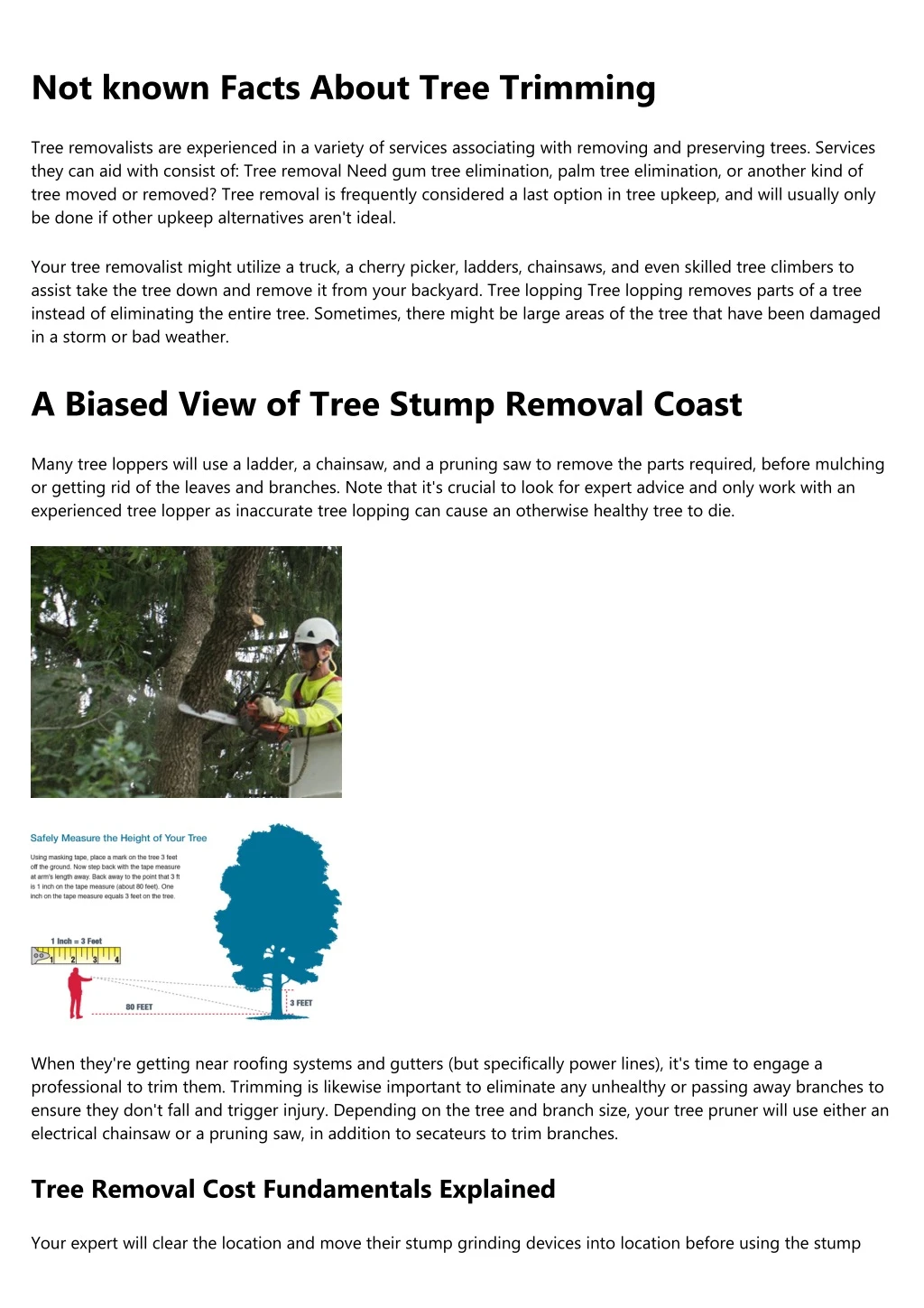not known facts about tree trimming