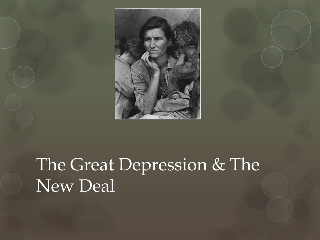 the great depression the new deal