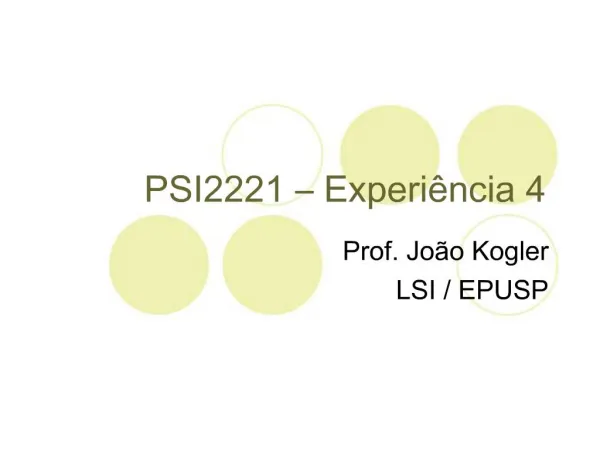PSI2221 Experi ncia 4