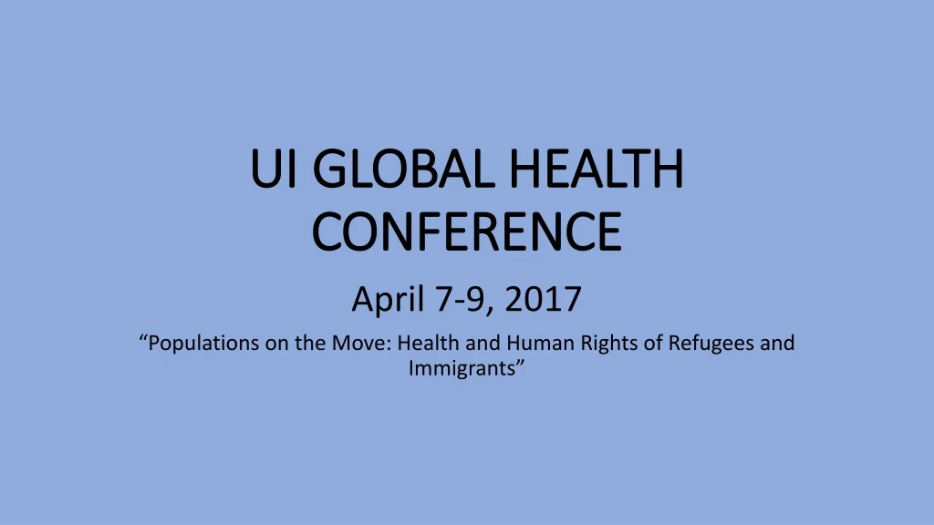 ui global health conference