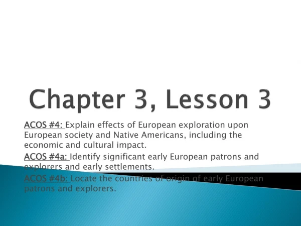 Chapter 3, Lesson 3