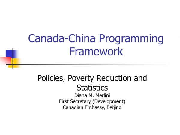 Canada-China Programming Framework