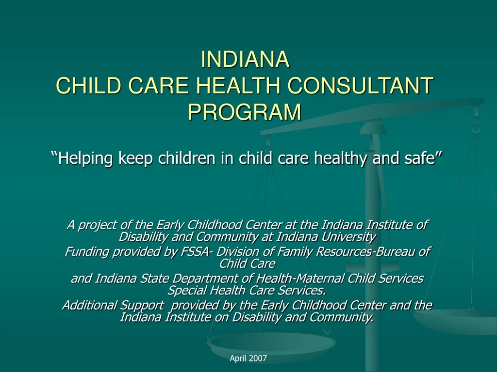 indiana child care health consultant program