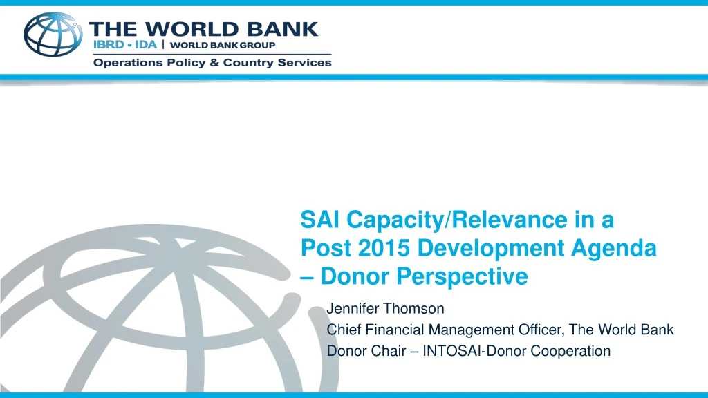 sai capacity relevance in a post 2015 development agenda donor perspective