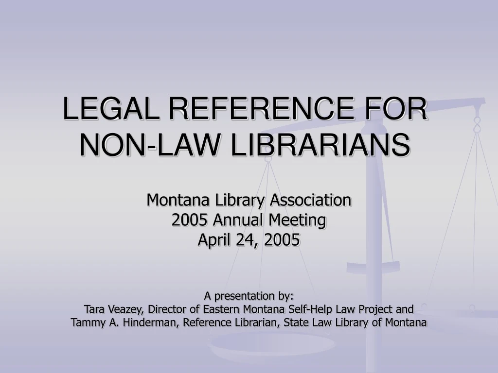 legal reference for non law librarians