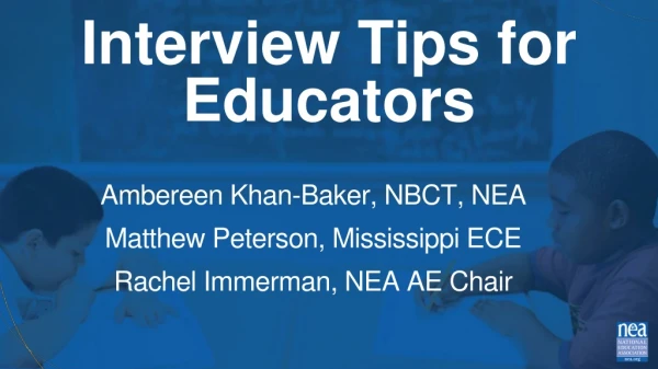 Interview Tips for Educators