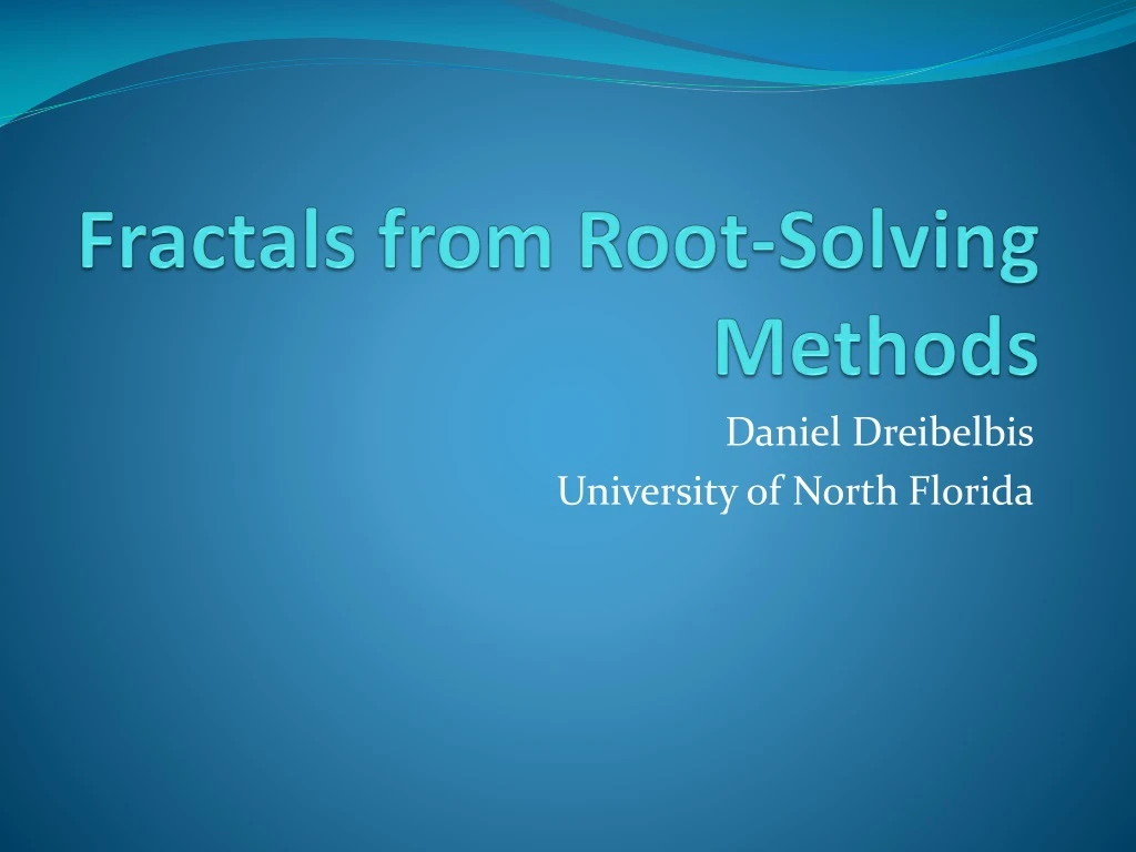 fractals from root solving methods