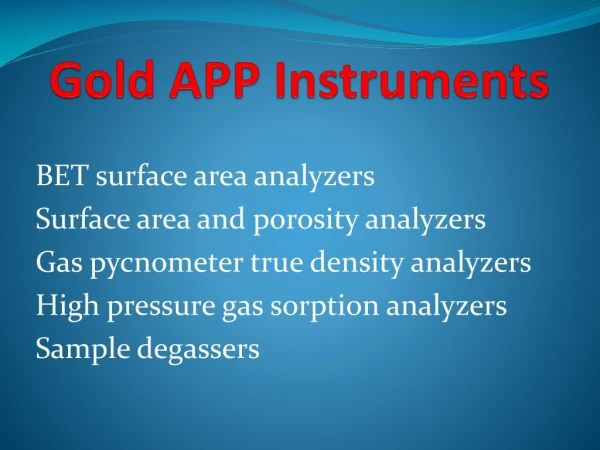 Gold APP Instruments