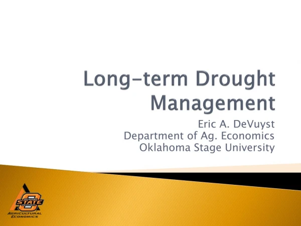 Long-term Drought Management