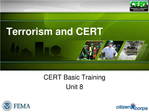 Terrorism and CERT