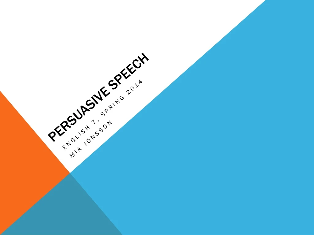 persuasive speech