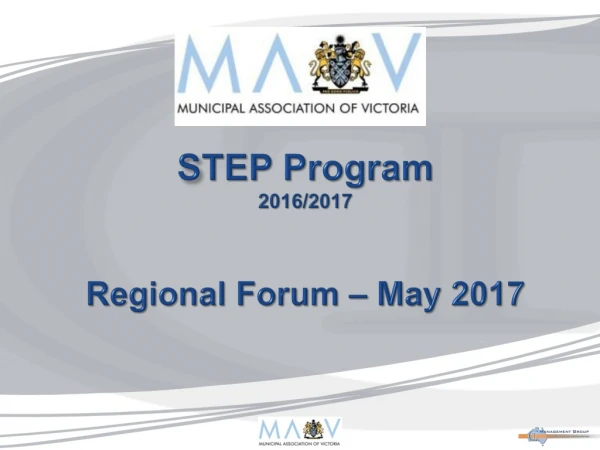 S TEP Program 2016/2017 Regional Forum – May 2017