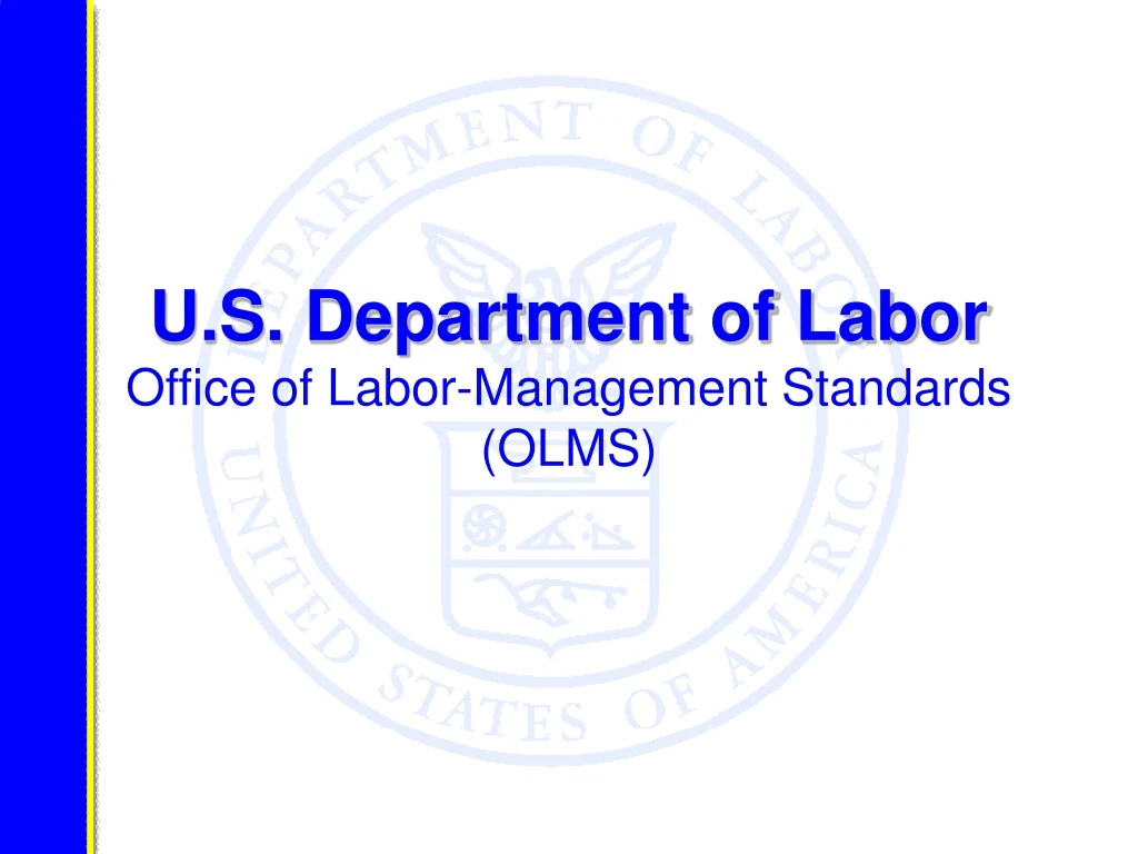 u s department of labor office of labor