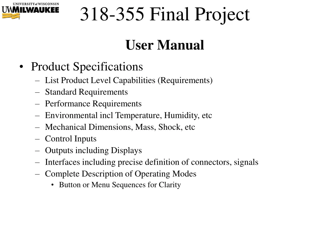 user manual