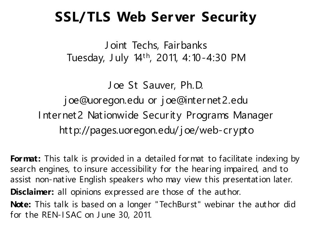ssl tls web server security