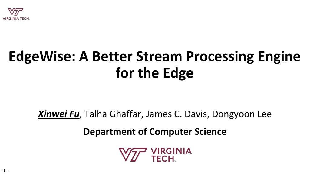 edgewise a better stream processing engine