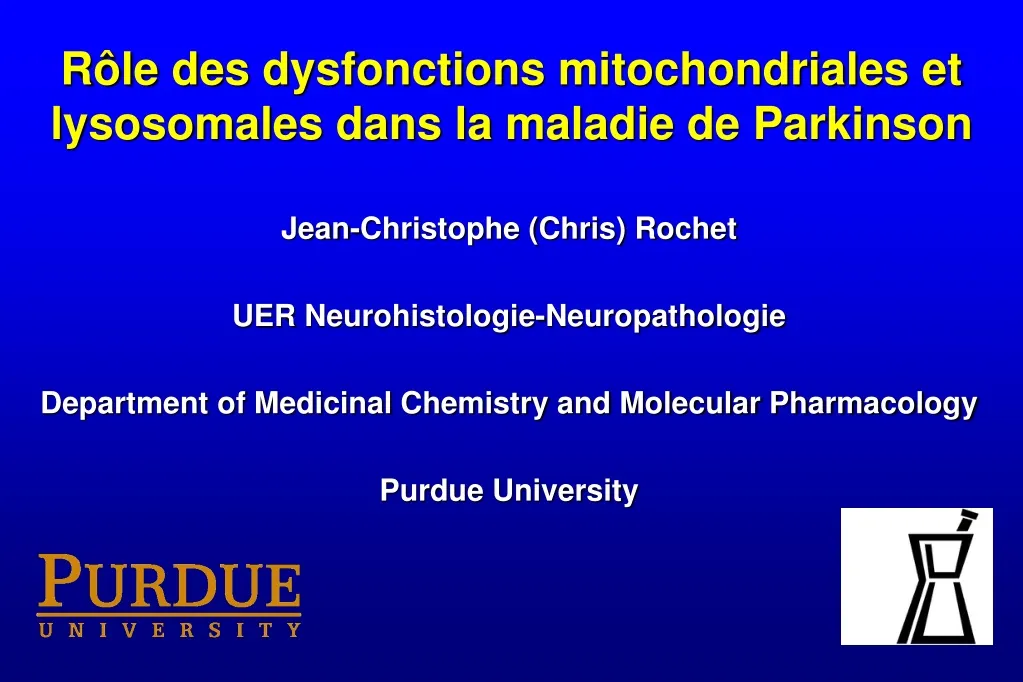 r le des dysfonctions mitochondriales et lysosomales dans la maladie de parkinson