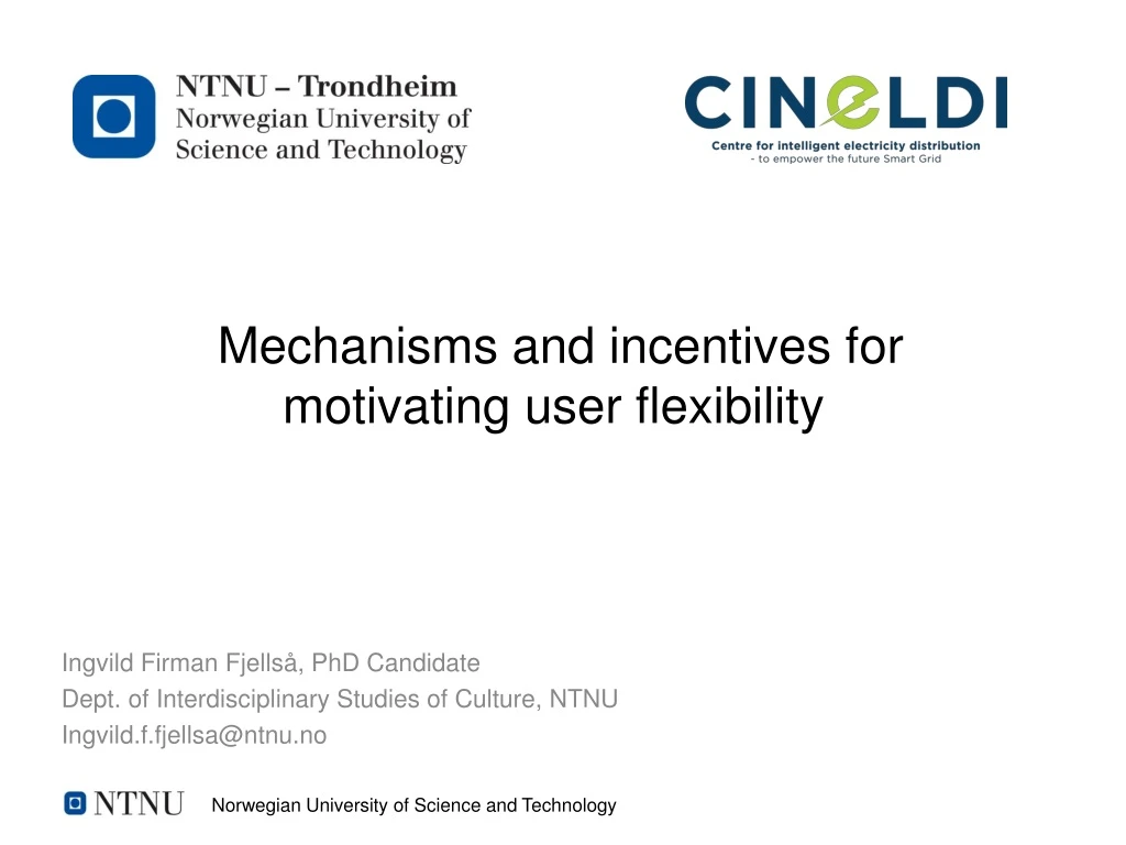 mechanisms and incentives for motivating user flexibility