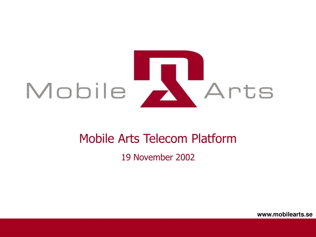 mobile arts telecom platform 19 november 2002