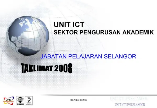 UNIT ICT SEKTOR PENGURUSAN AKADEMIK