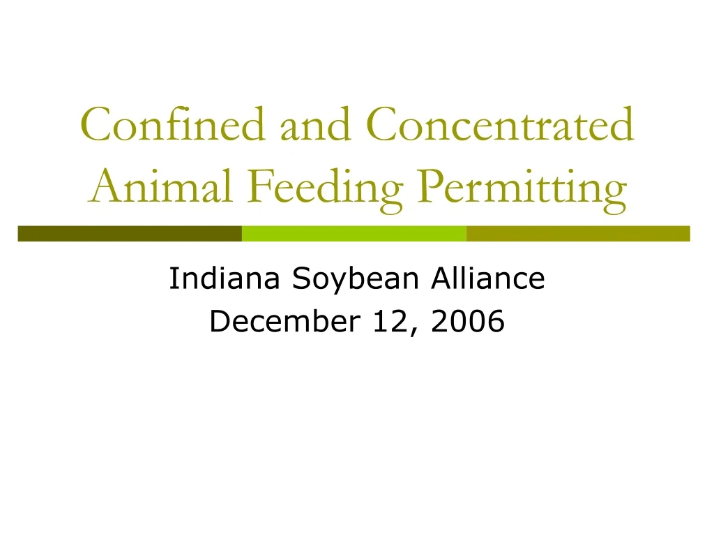 confined and concentrated animal feeding permitting