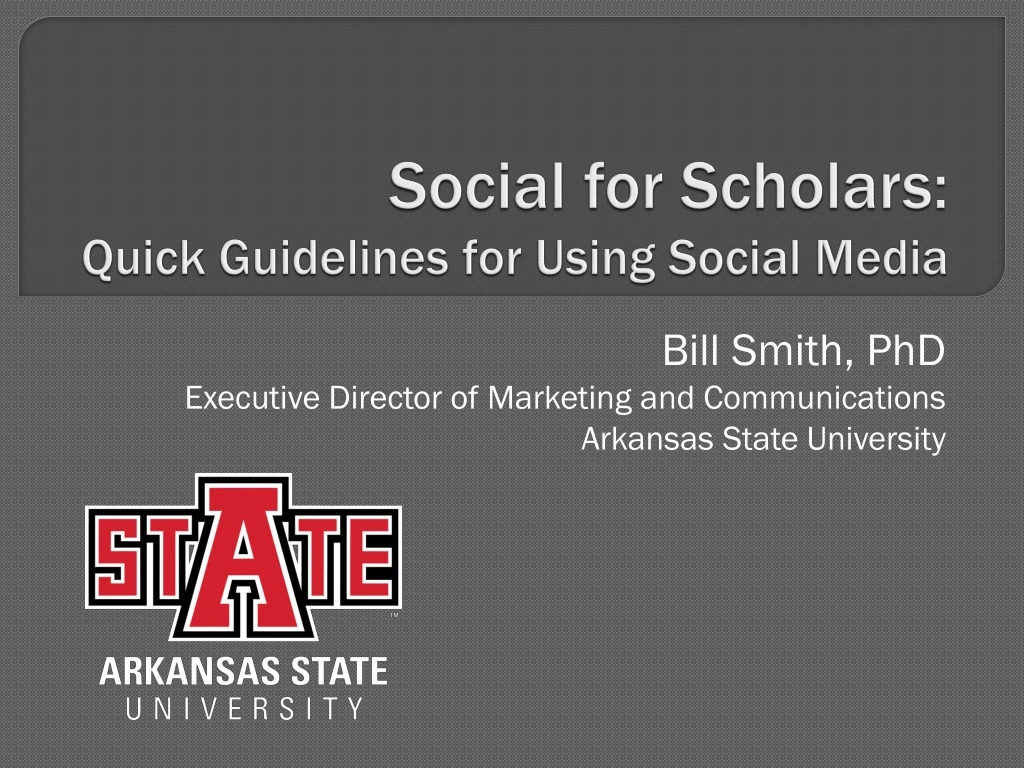 social for scholars quick guidelines for using social media