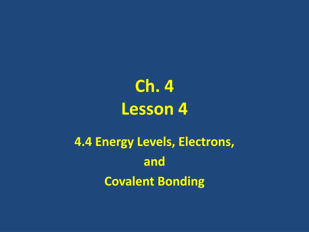 ch 4 lesson 4