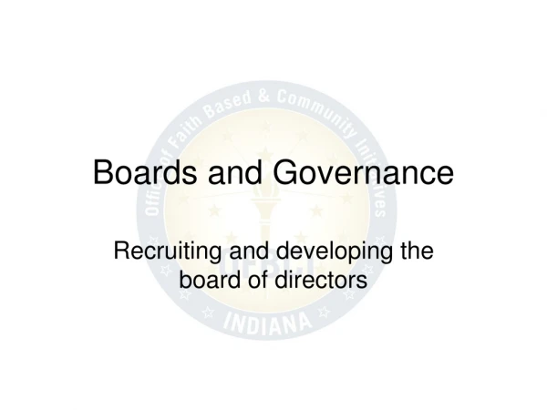 Boards and Governance