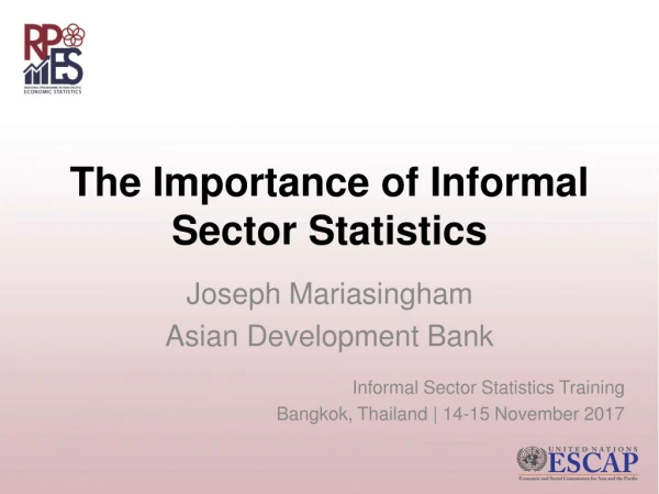 The Importance of Informal Sector Statistics