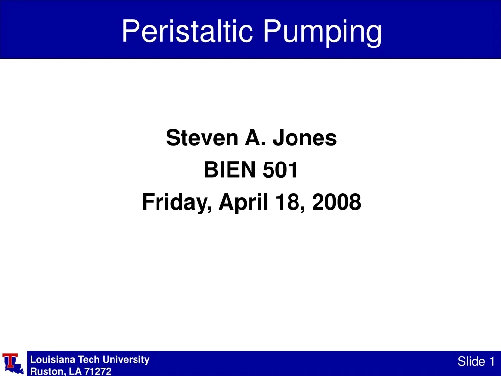 peristaltic pumping