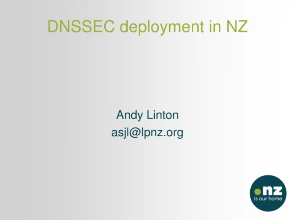 DNSSEC deployment in NZ