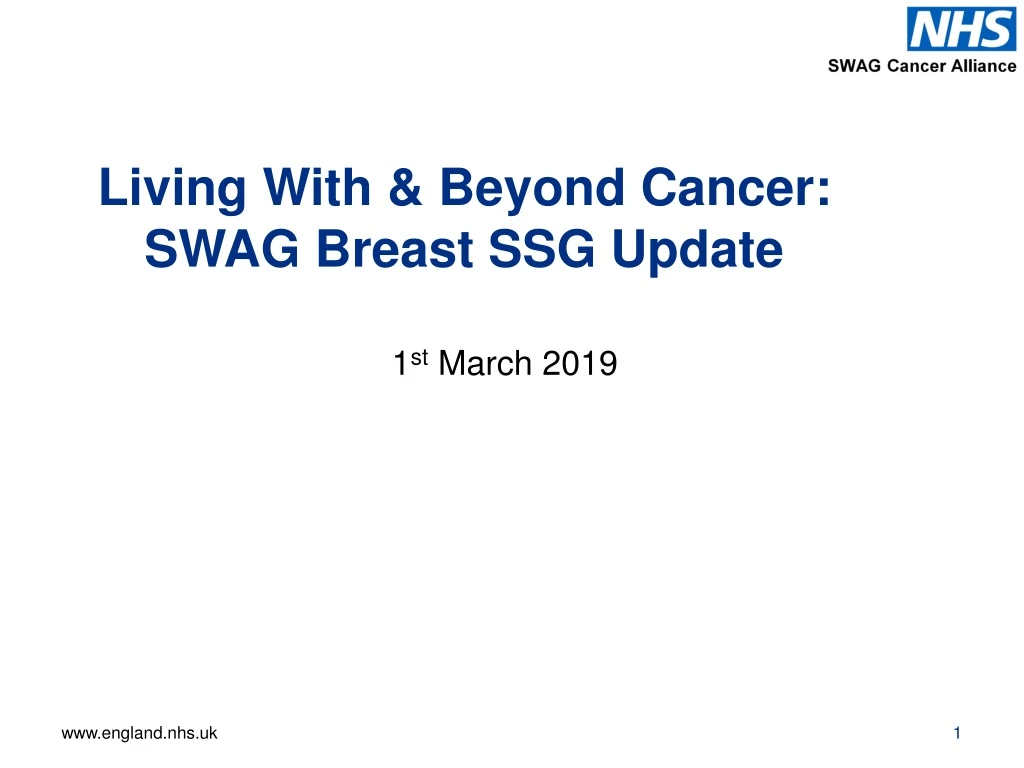 living with beyond cancer swag breast ssg update