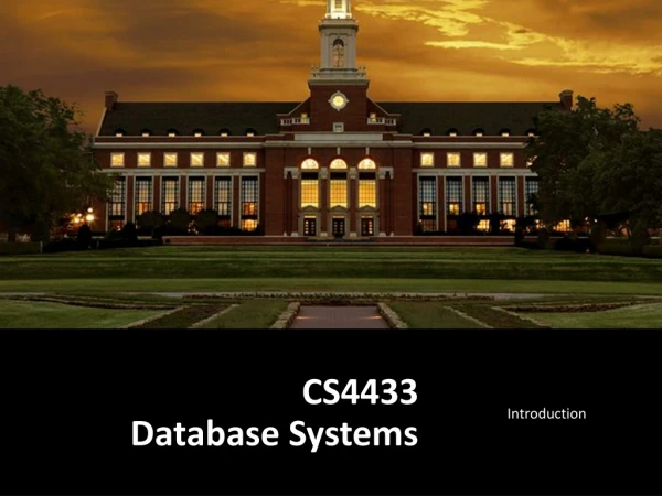 CS4433 Database Systems