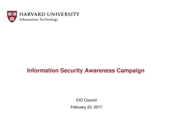 Information Security Awareness Campaign