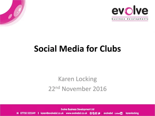Social Media for Clubs