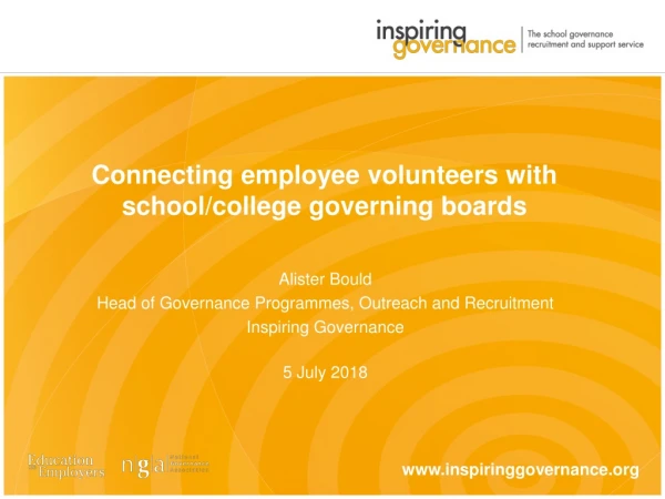 Connecting employee volunteers with school/college governing boards