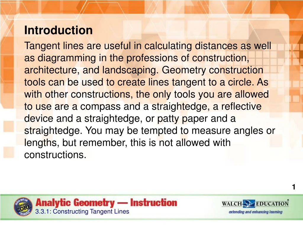 introduction tangent lines are useful