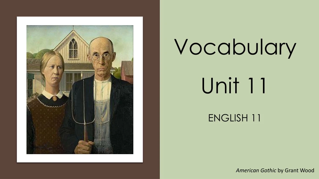 vocabulary unit 11