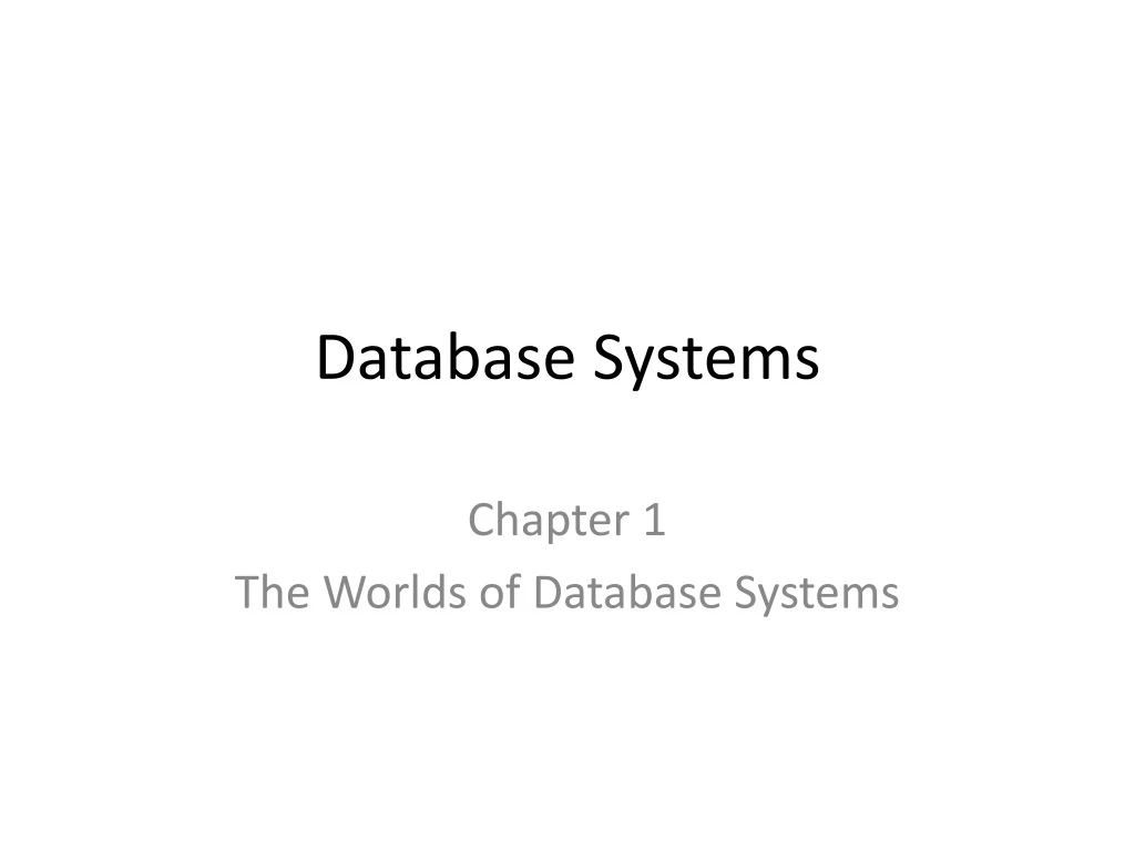 database systems