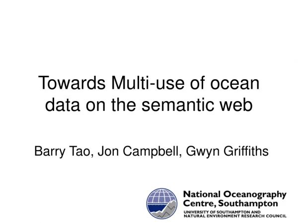 Towards Multi-use of ocean data on the semantic web