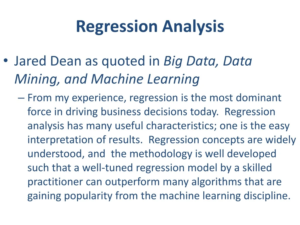 regression analysis