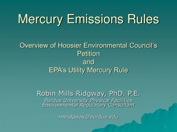 Robin Mills Ridgway, PhD. P.E.