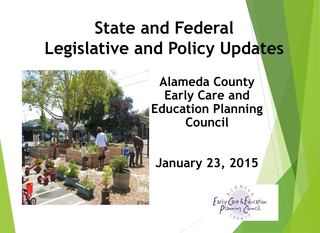 state and federal legislative and policy updates