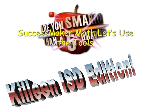 SuccessMaker Math Let’s Use the Tools