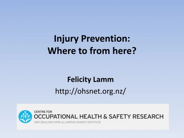 Injury Prevention: Where to from here?