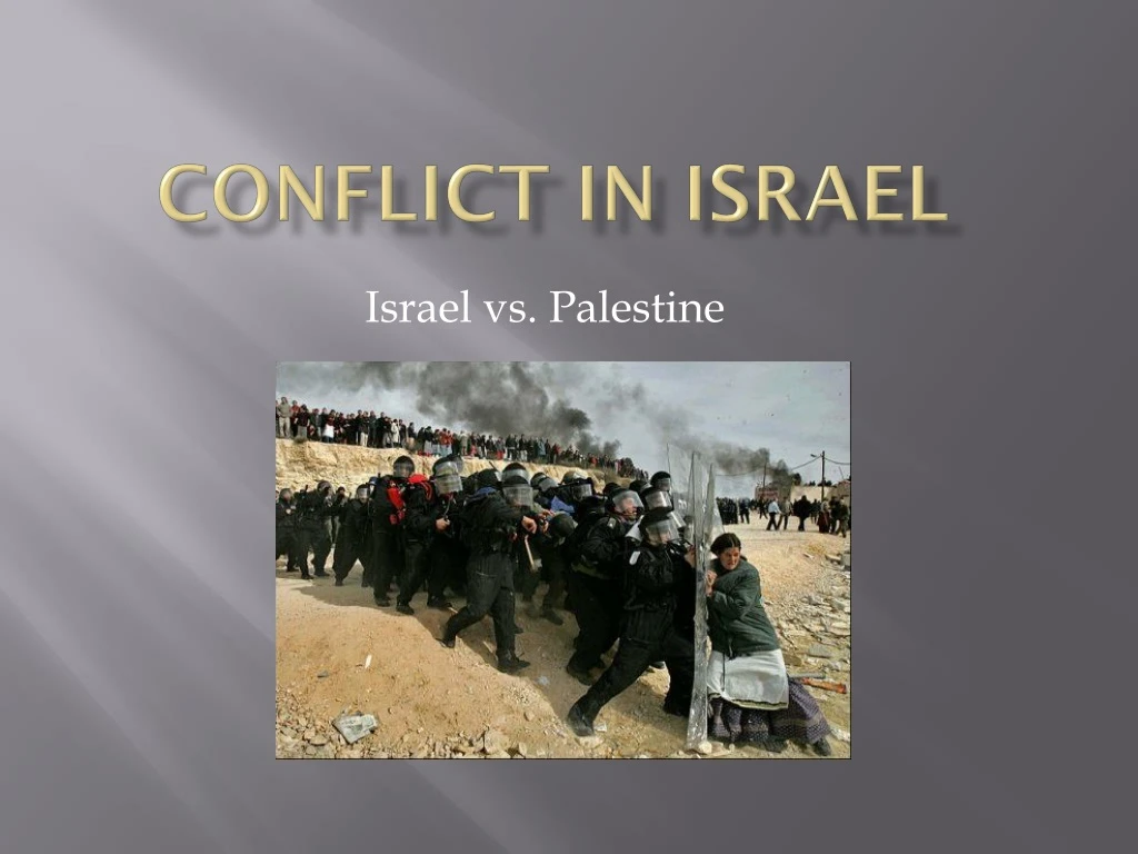 conflict in israel
