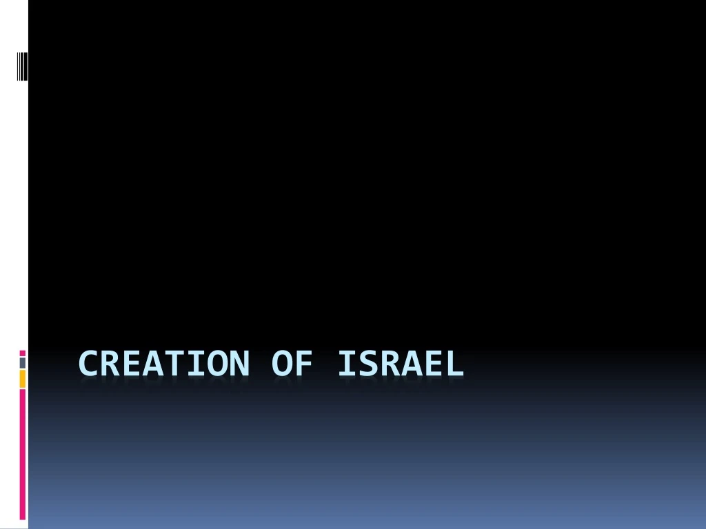 creation of israel