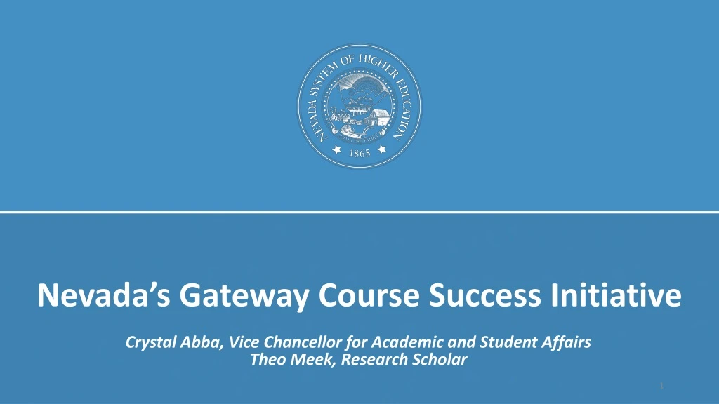 nevada s gateway course success initiative