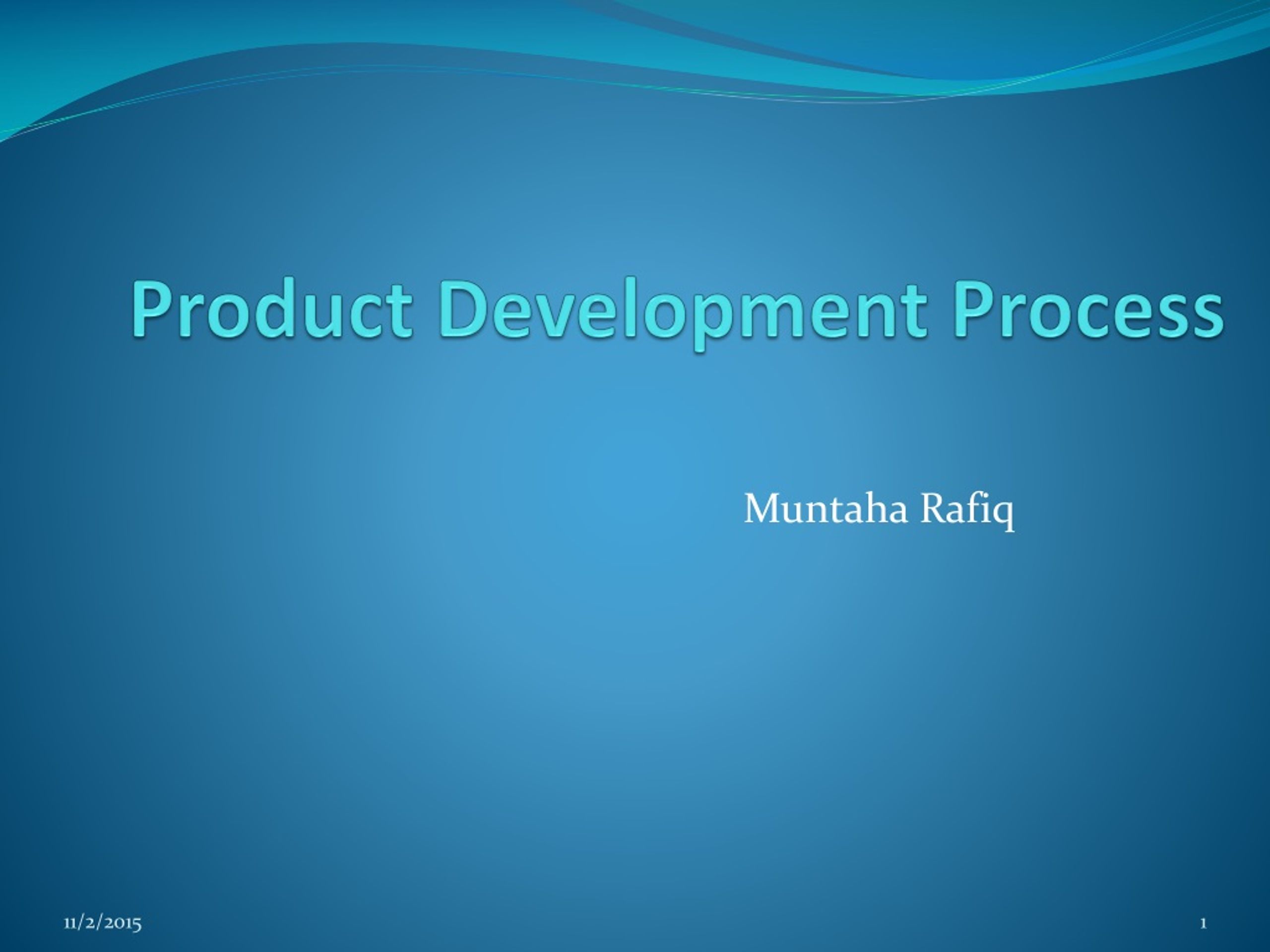 Product Development Process - slide 1