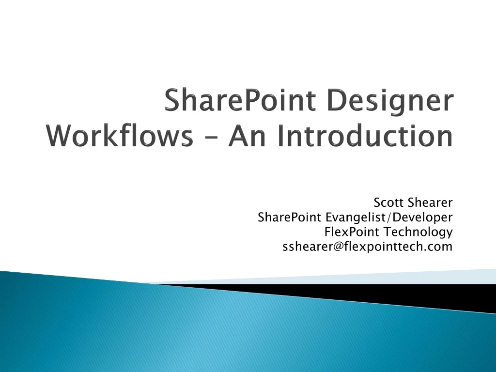 sharepoint designer workflows an introduction